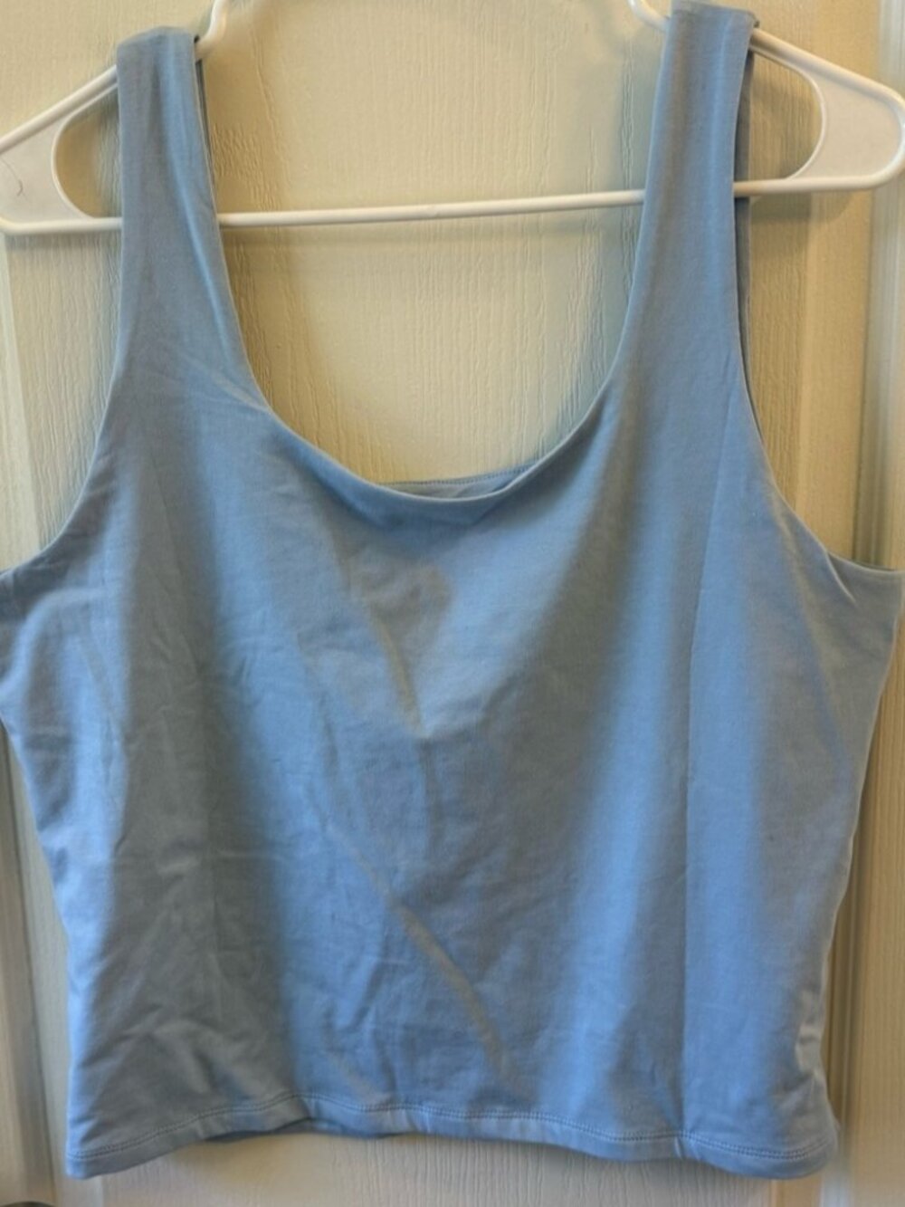 Blue Scoop Neck Tank Top